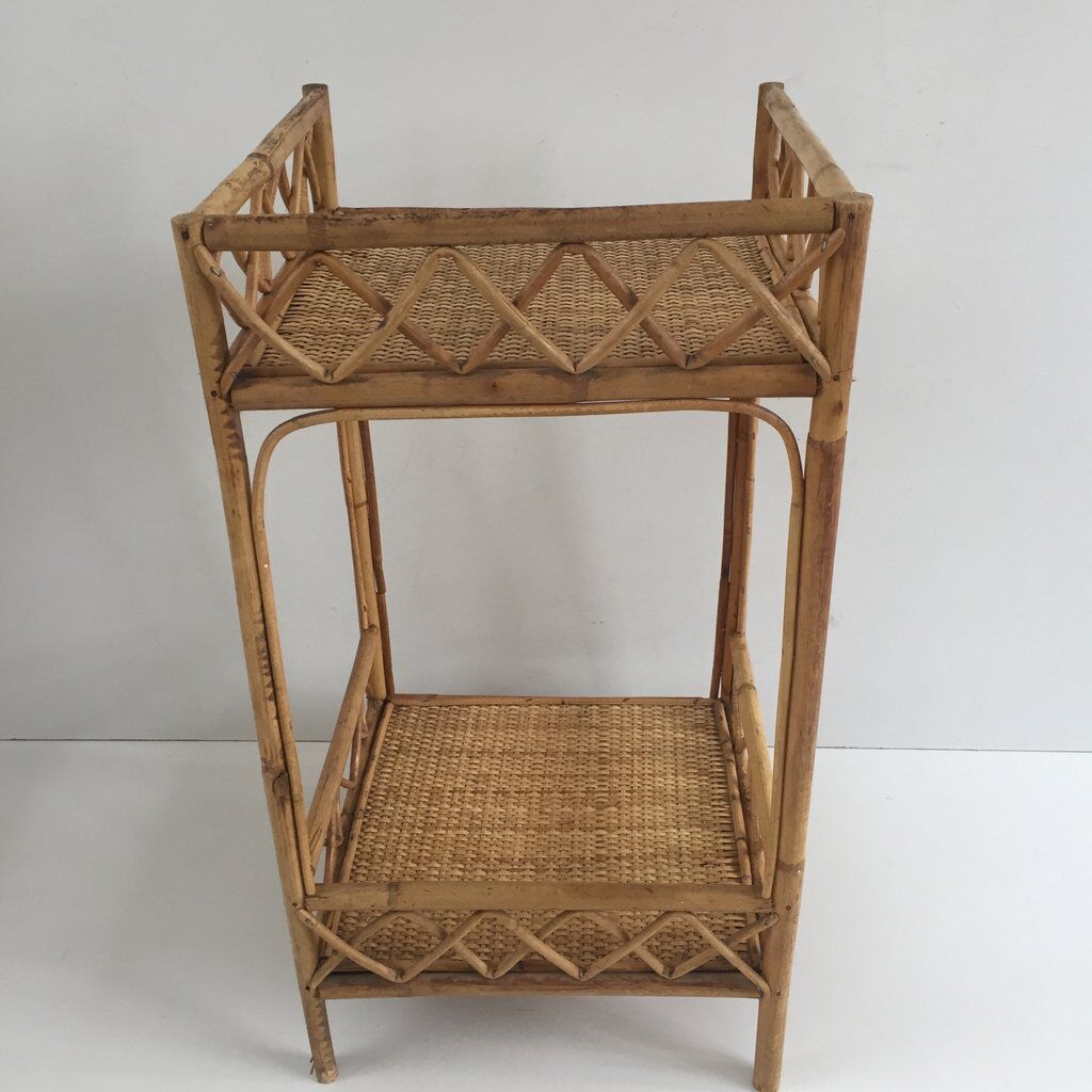Vintage rattan shelf
