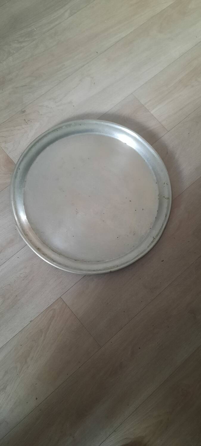 Silver metal tray