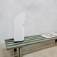 Vintage metal slatted bench 'Meta' Metaform
