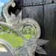 Venetian mirror in colorless Murano glass, circa 1940