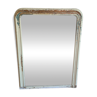 Large shabby chic Louis-Philippe mirror 139 × 106 cm – old-world charm