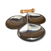Vintage dish in stainless steel bamboo handle