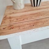 Low wooden farm table
