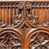Gothic walnut sideboard / dresser