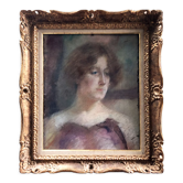 Tableau années 30 "La femme rousse"