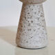 Minimalist gray ceramic vase in design shape