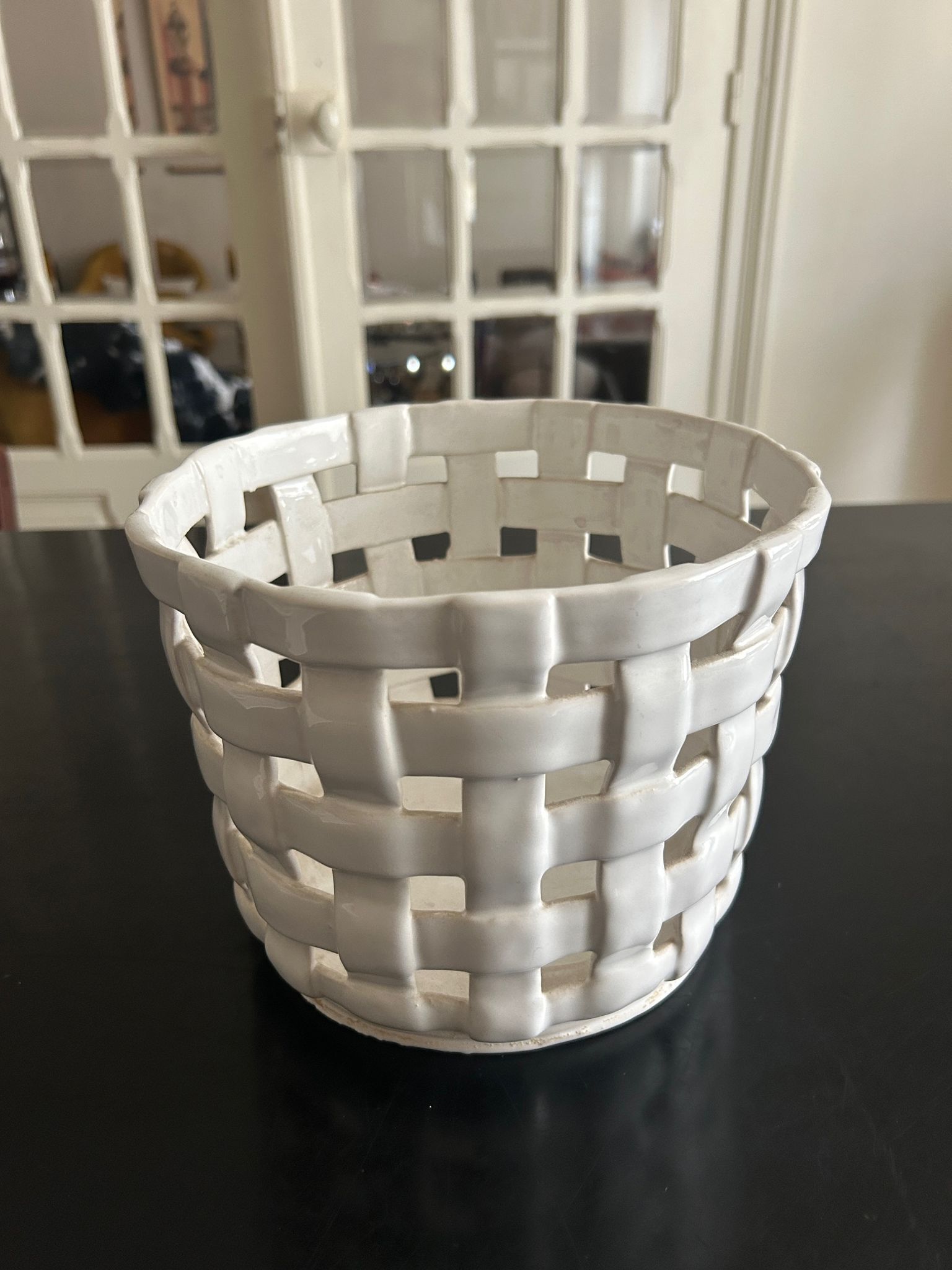 cache pot en céramique tressée
