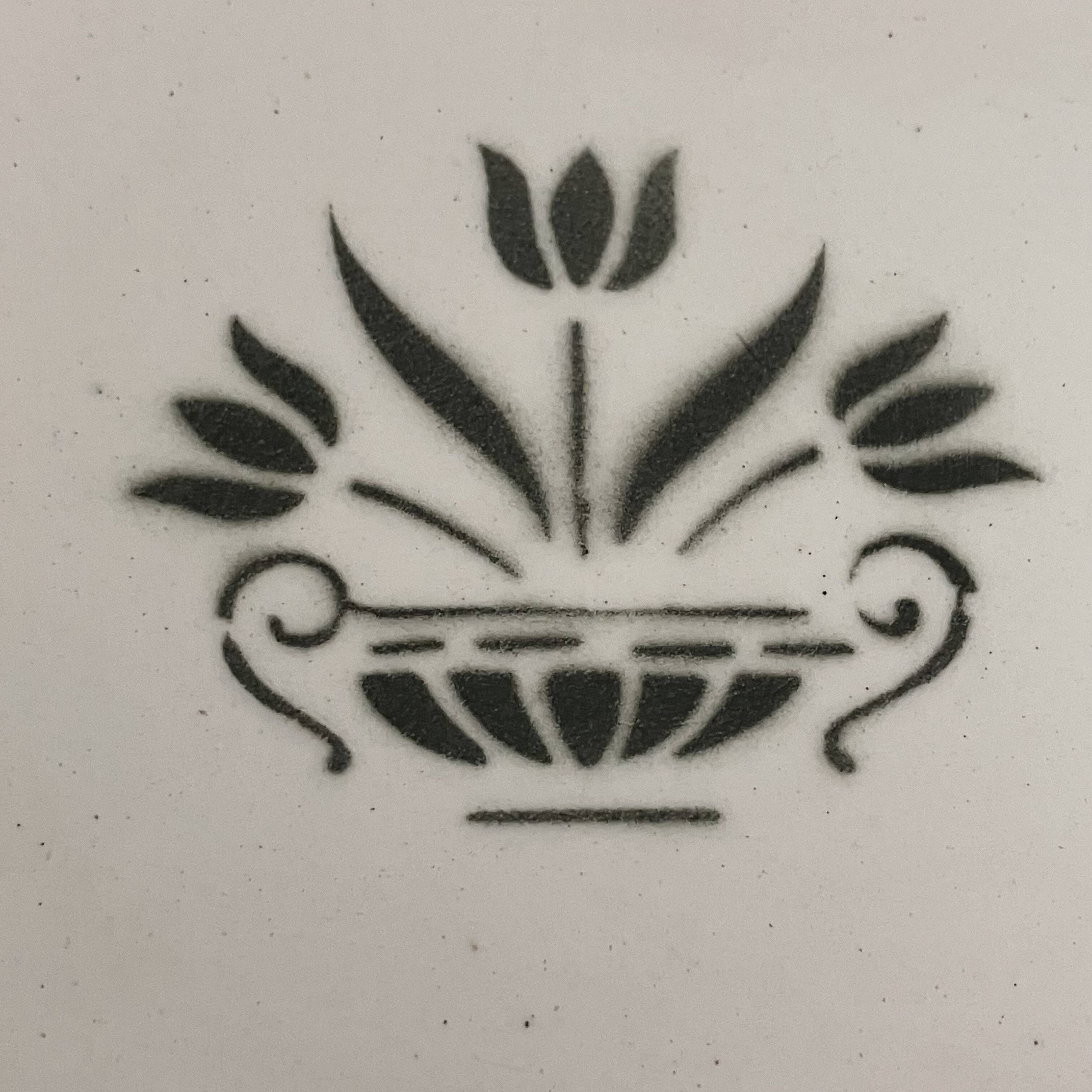 6 flat plates, Marnoz model - E.Charbonnier Salins