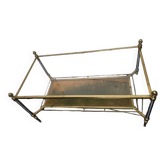 Brass living room table and glass top