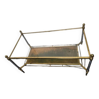 Brass living room table and glass top