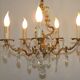 French bronze and crystal chandelier