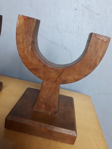 Pair of modernist candlesticks era art deco 1930