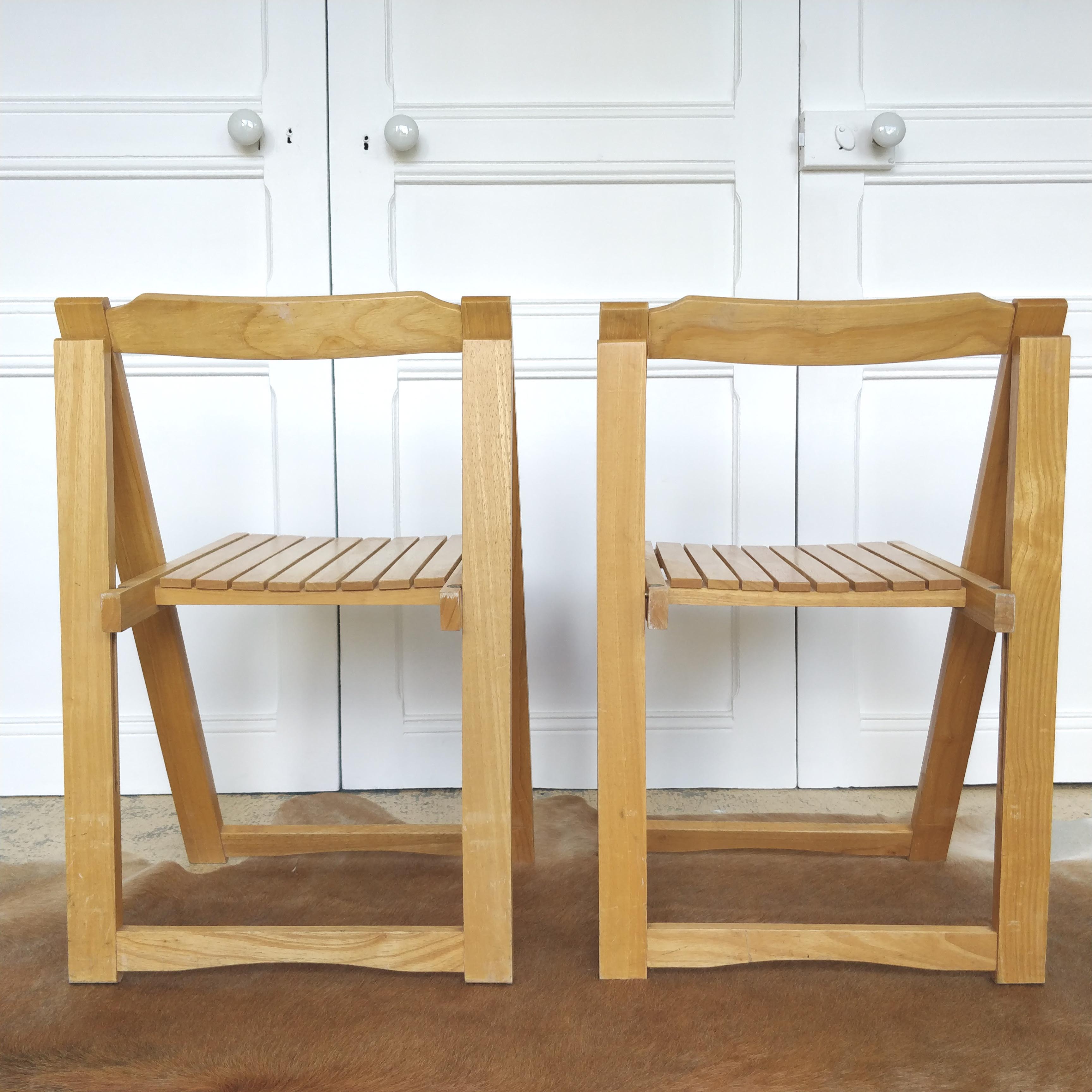 Pair of vintage folding chairs