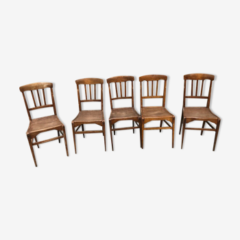 Chaises de bistrot Stella d'époque 1930