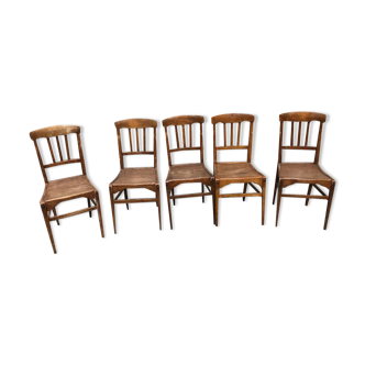 Chaises de bistrot Stella d'époque 1930