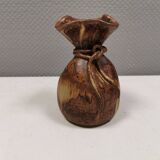 vase shaped like a money bag, in beautiful earthy colours.