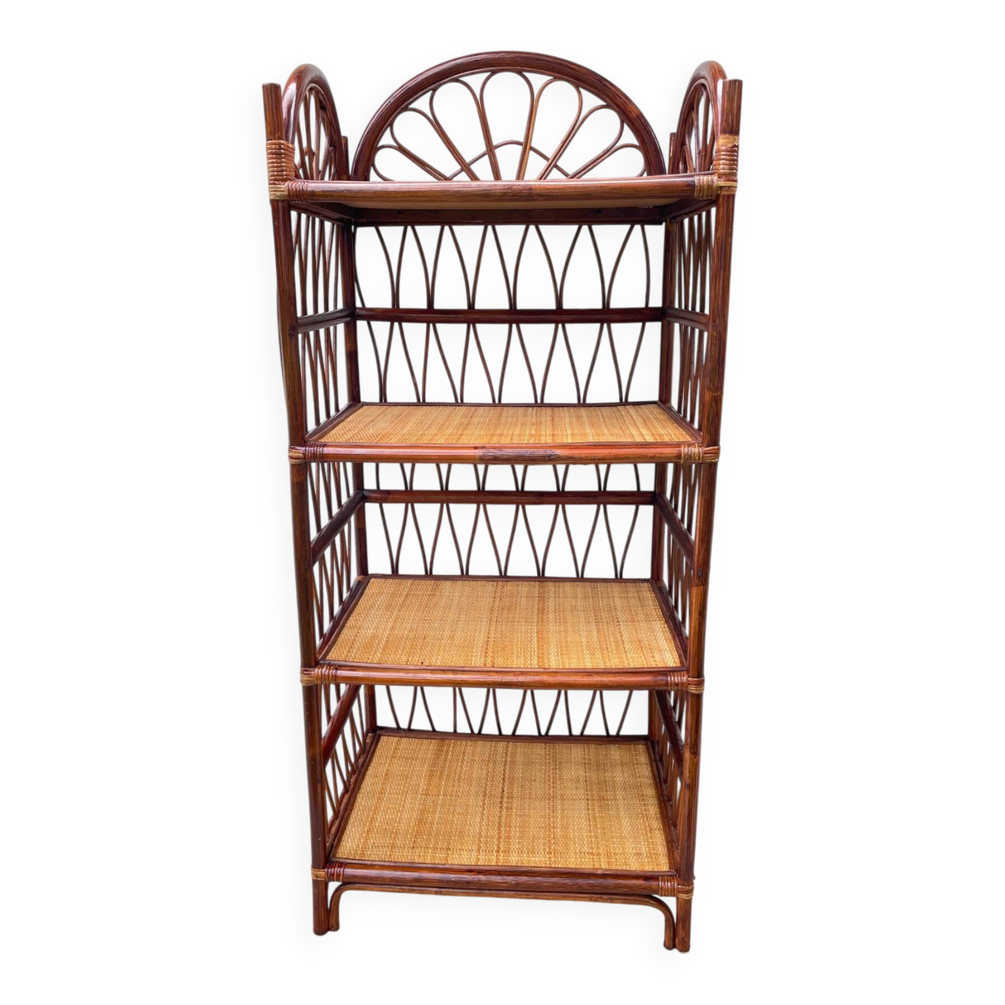 Vintage Willow and Rattan Library