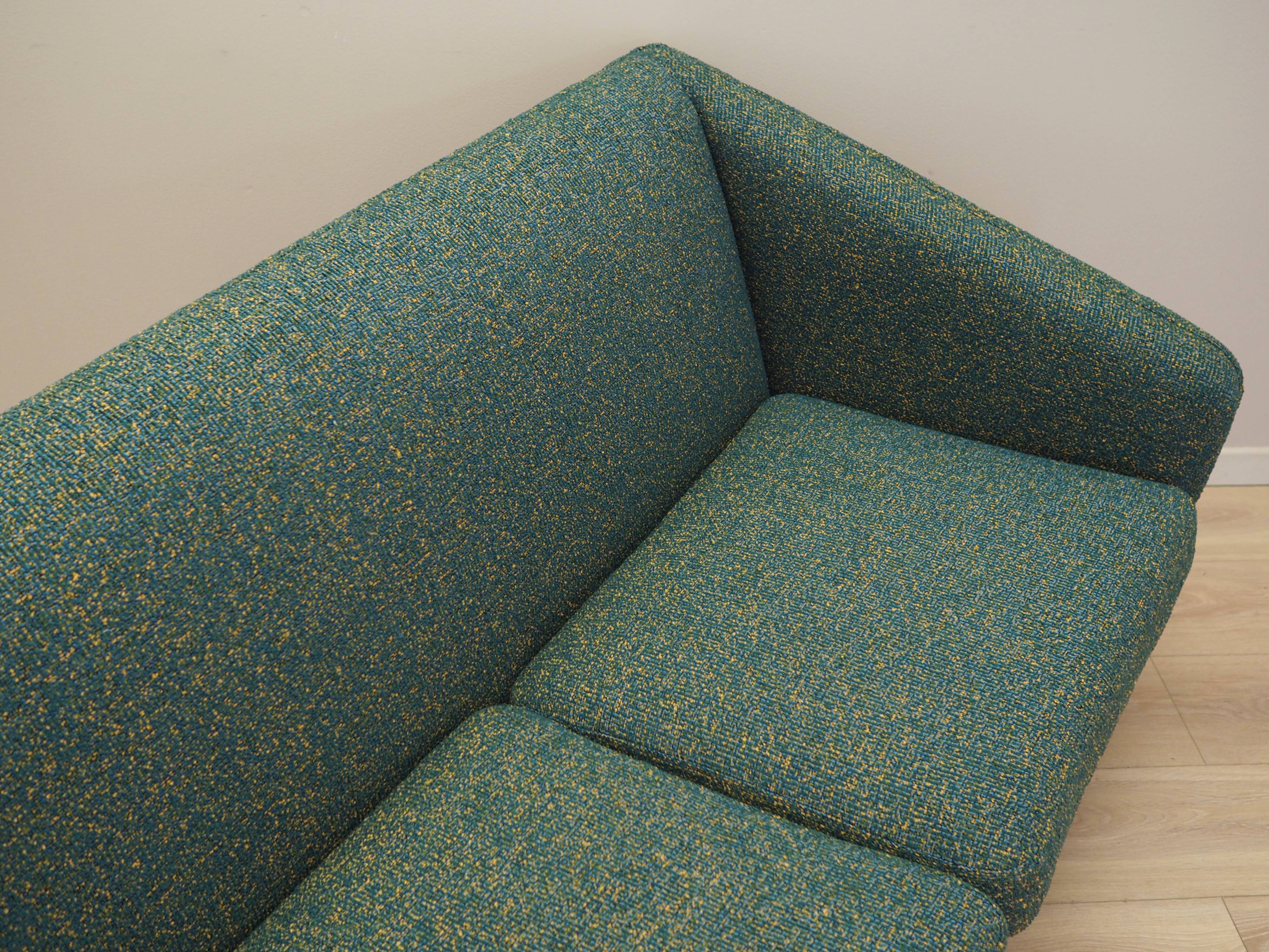 Canapé vert mélangé, design danois, années 1960, fabricant : A. Mikael Laursen.