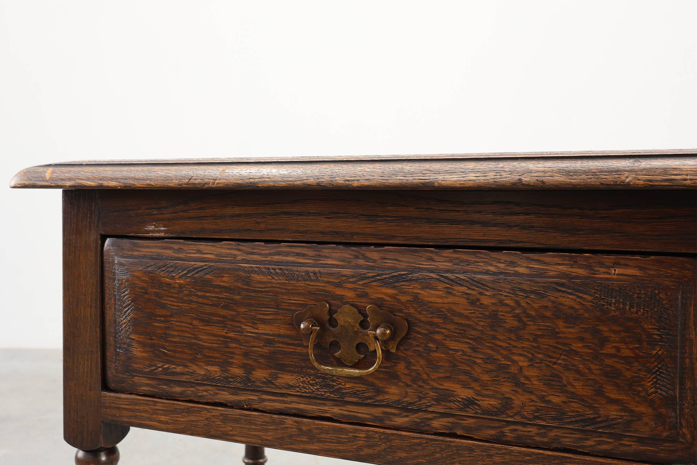 Small rustic cabinet with drawer or nightstand in oak, France 19th century