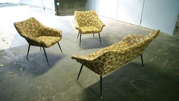 1 sofa et 2 fauteuil années 50