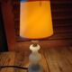 Bedside desk lamp base alabaster lampshade pearl