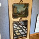 Fireplace trumeau mirror, gilded