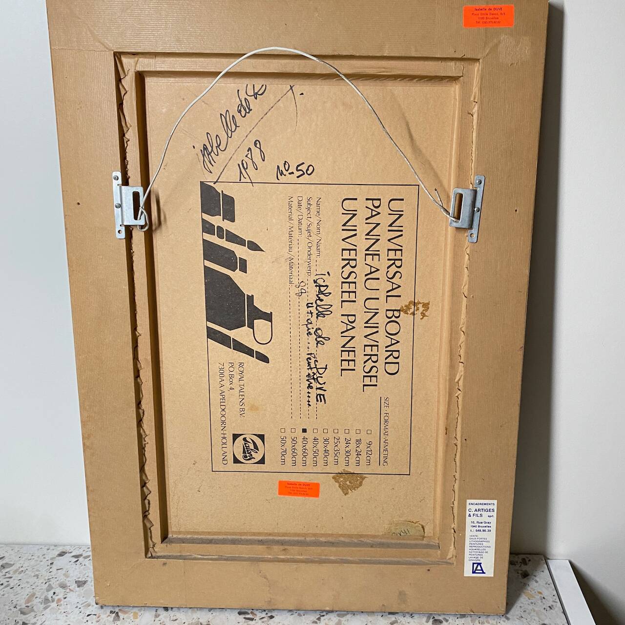 Modern painting by isabelle de duve - utopie 'peut-être' - 1988