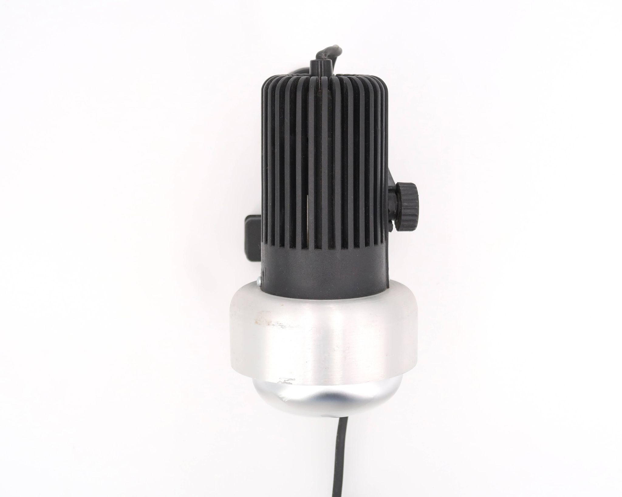 Clip lamp or wall lamp in aluminum and black plastic, 1980s
