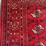 Nice big vintage carpet Bokhara handmade 200x282 cm