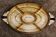 Art deco hors d'oeuvres server, silver metal, mahogany, glass