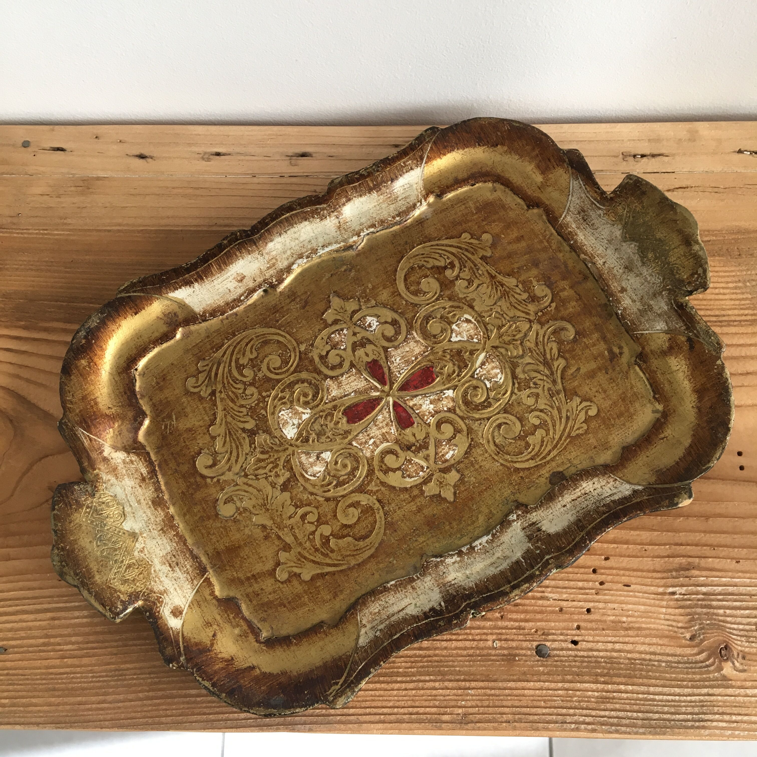 Golden venetian tray