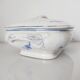 Dish with porcelain lid decoration blue flowers