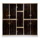 Luciano Frigerio Mid-Century Modern Italian Brass and Walnut Wardrobe, 1970
