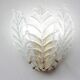 Set of 2 Taormina, Elegant Murano Wall Light Transparent Leaves, 1970