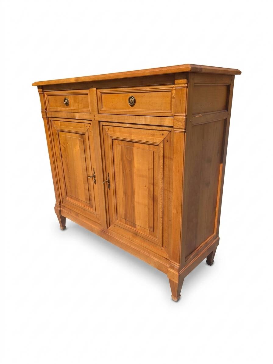 Louis XVI style buffet in solid cherry wood from the mid-20th century.