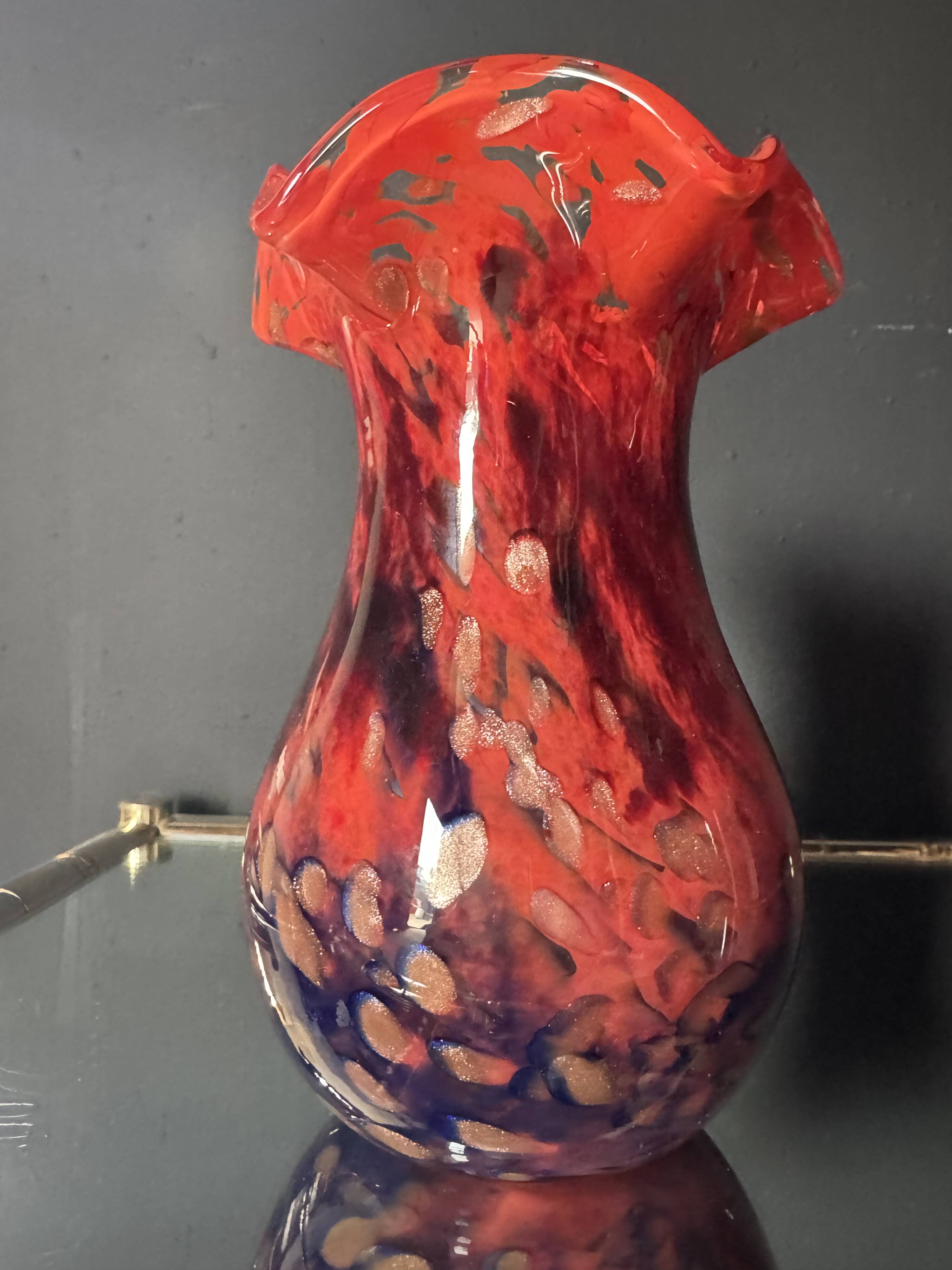 Vase verre de Murano années 70