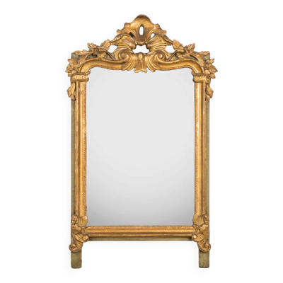 Miroir ancien à fleurs du XIXe siècle