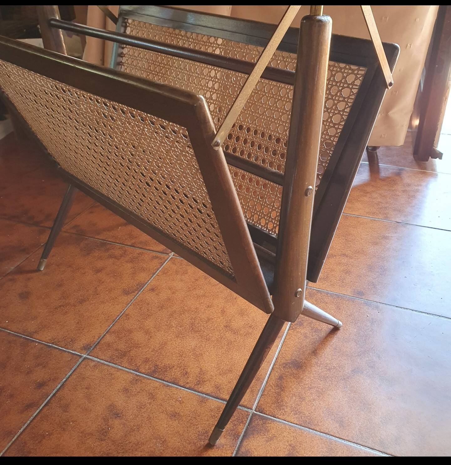 Modernist magazine rack, Italian design