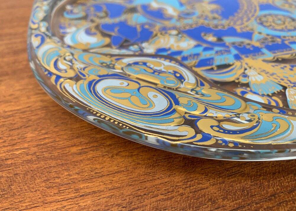 Limited edition German vintage Christmas wall plate by Bjørn Wiinblad for Rosenthal, 1978