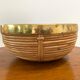 Basket in bamboo and brass from the 70s