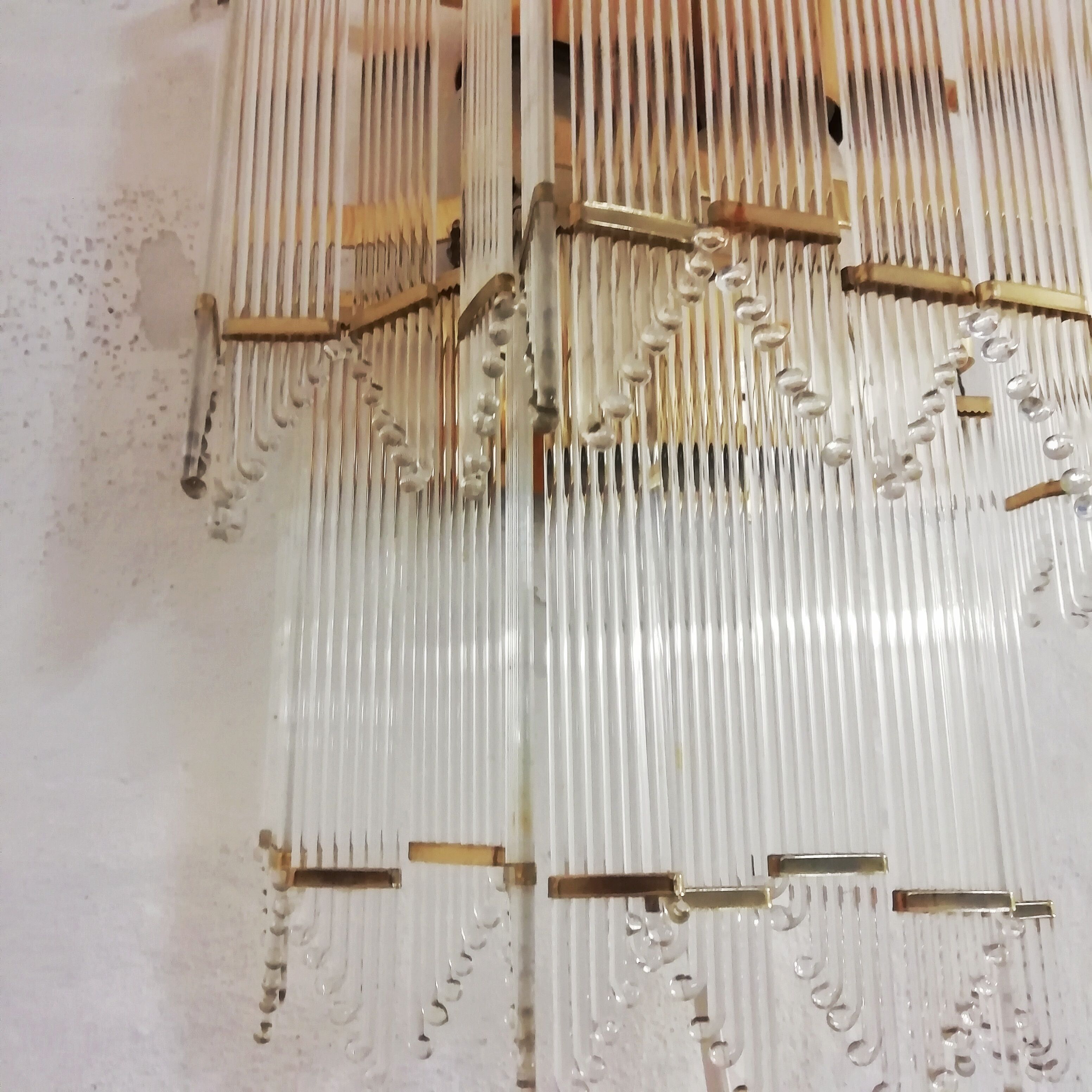 Lamp glass wall lamp 1980