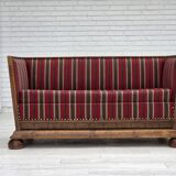 1960s, Danish 2-seater sofa, original condition, furniture wool, oak wood.