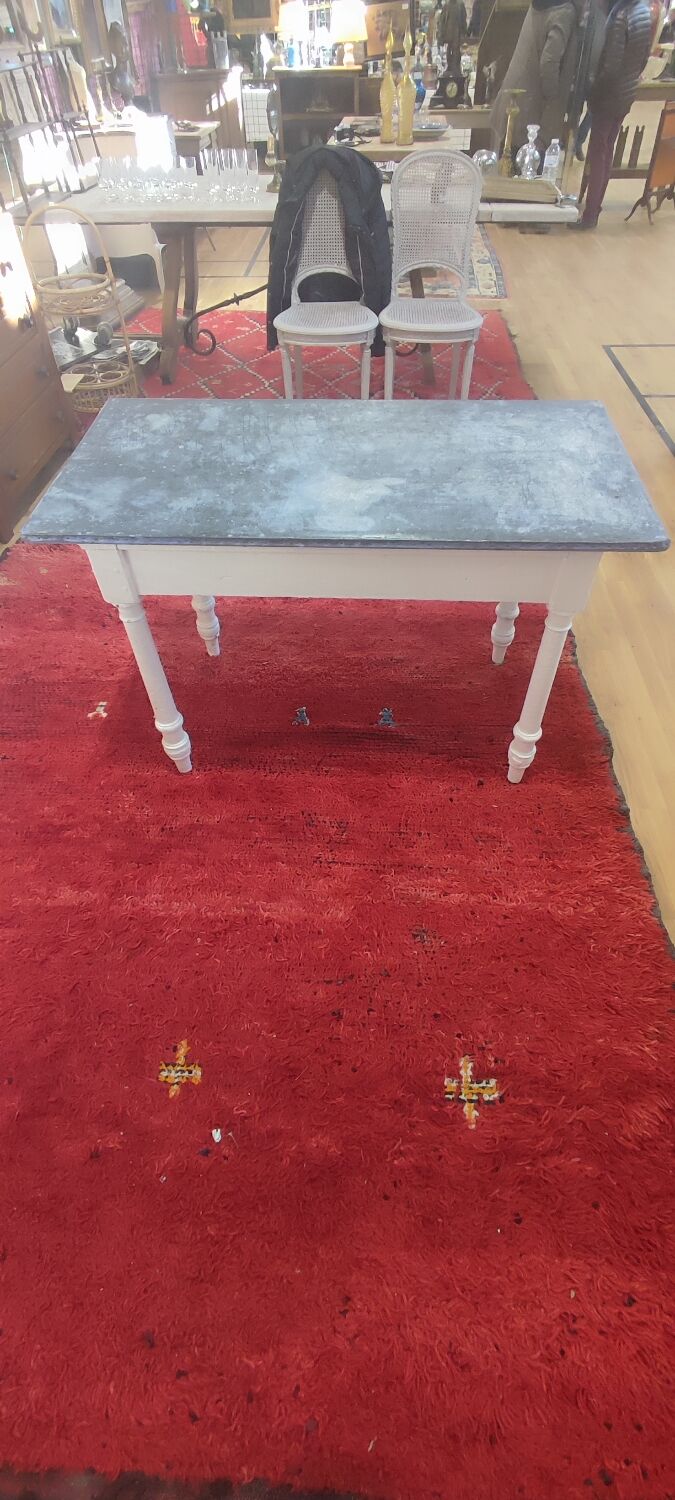 Table de fleuriste zinc meuble de métier