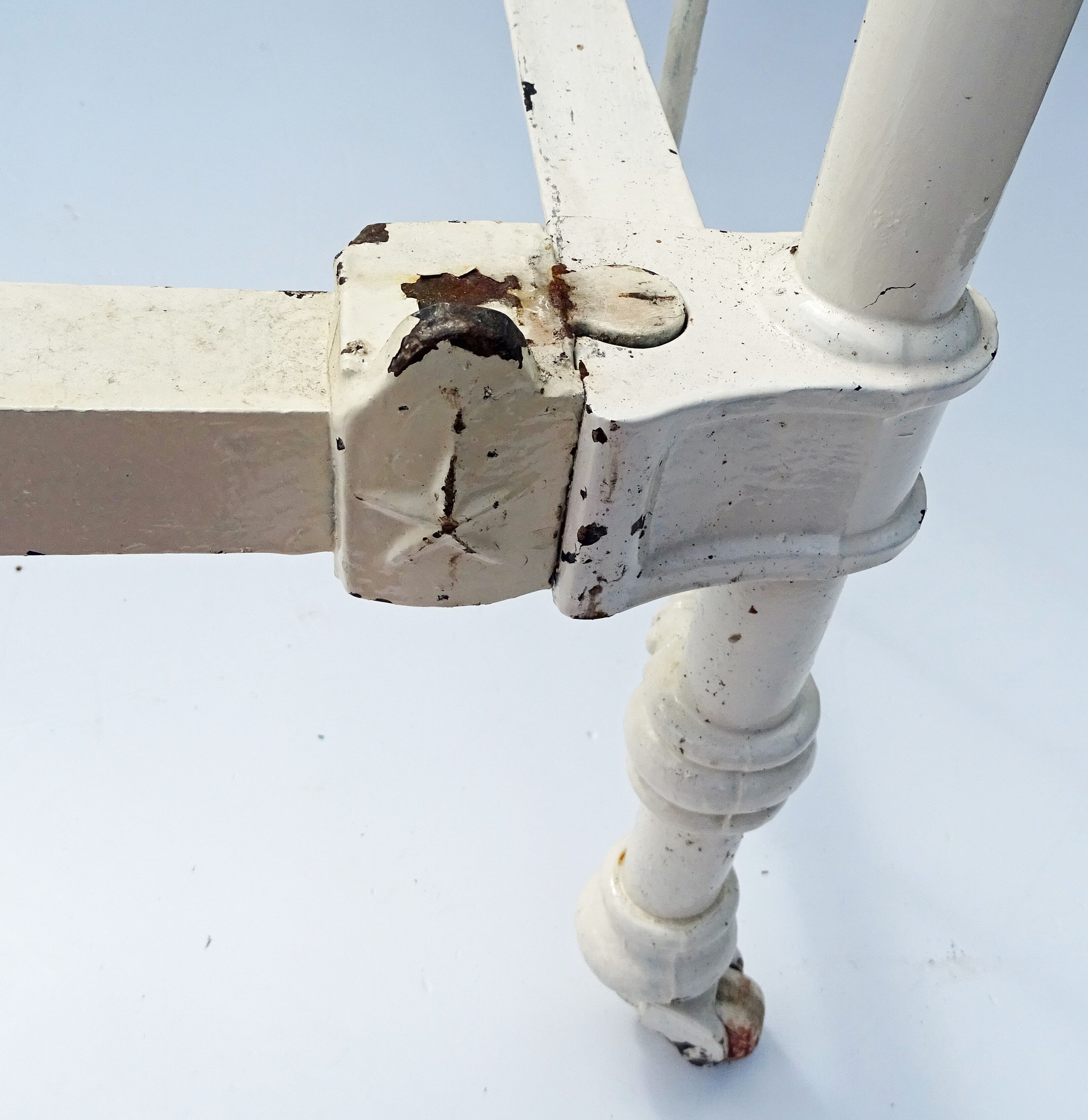 Old wrought iron bed