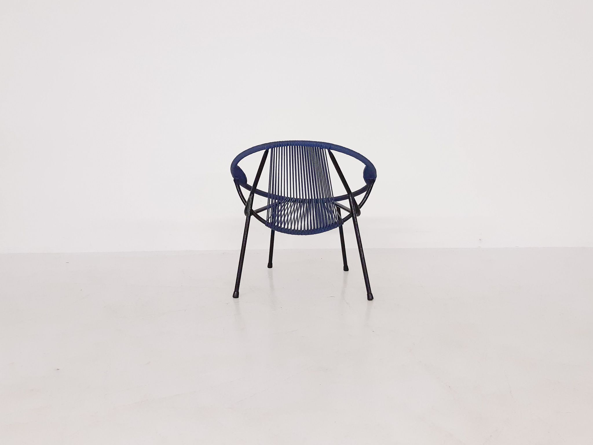 Fauteuil extérieur en fil du milieu du siècle