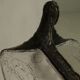 Lothar Klute sculptural bronze wall mirror with glass shelf 1990s