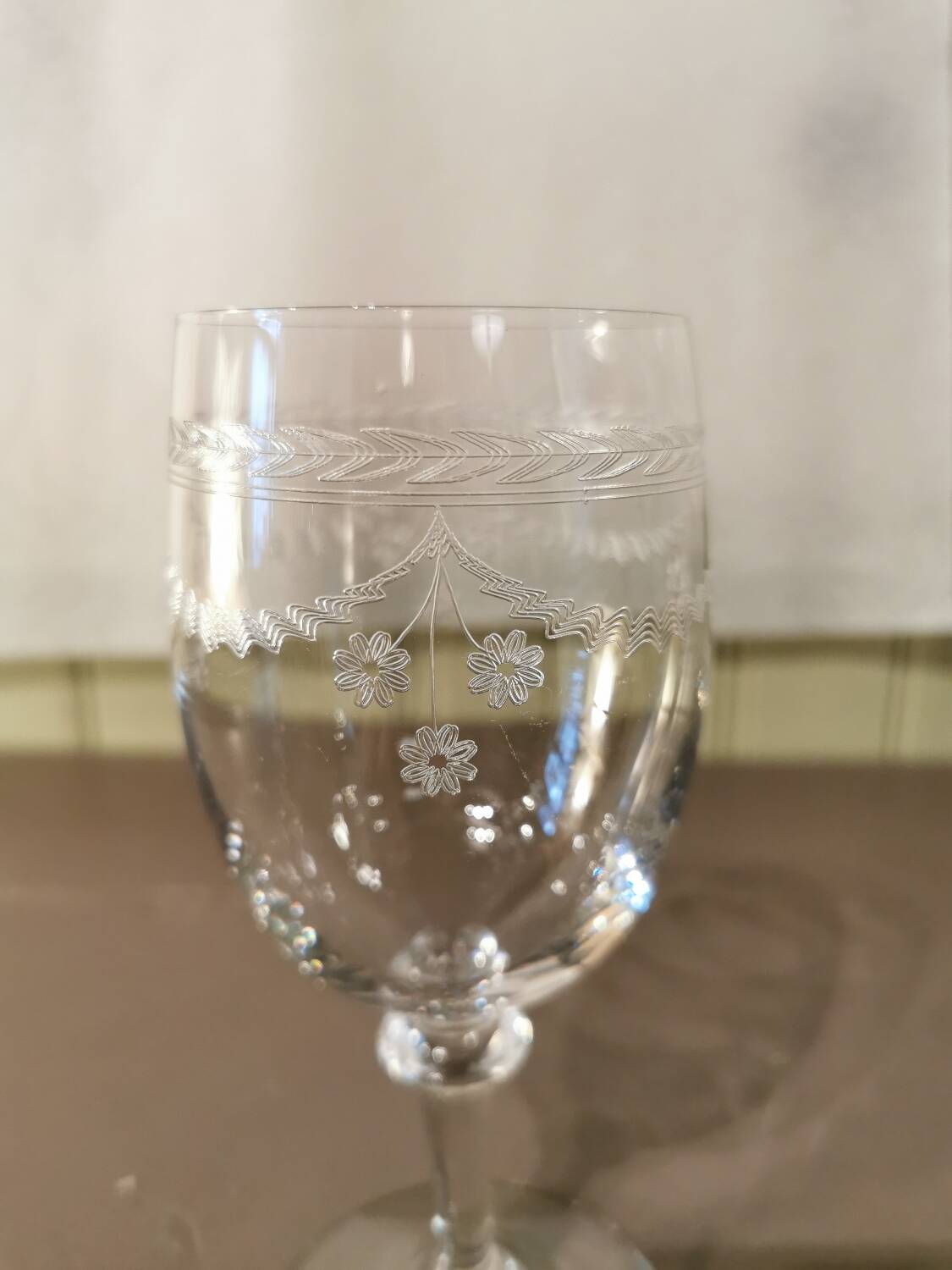Set of 9 crystal glasses from the Napoleon III period