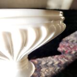 1930s Lamp Shade Art Deco White Opaline Ribbed Glass Lamp Shade Office