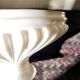 1930s Lamp Shade Art Deco White Opaline Ribbed Glass Lamp Shade Office