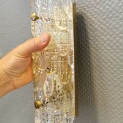 Two stunning wall lamps designed by Carl Fagerlund and produced by Orrefors Sweden for Lyfa Denmark.